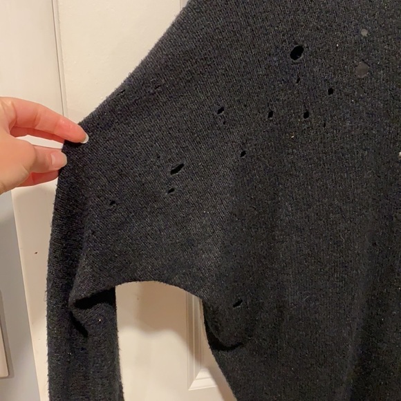 Express Distressed Oversized Holey Cardigan EUC - Picture 10 of 15